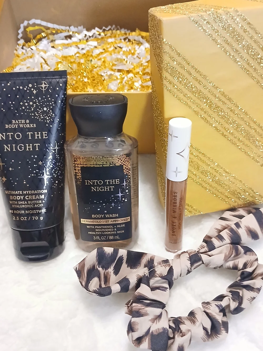 Into The Night Body Cream & Wash Set - Black/Gold self Care Bundle